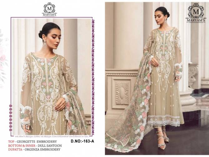 Maryams 163 Embroidery Georgette Pakistani Suits Wholesale Suppliers In Mumbai
